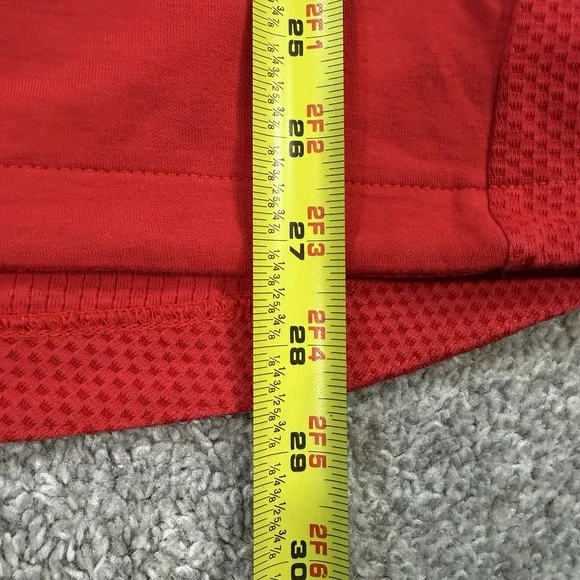 Puma Crewneck Sweatshirt XXL Red Athletic Training Pullover Textured Mesh Panels - Picture 6 of 9